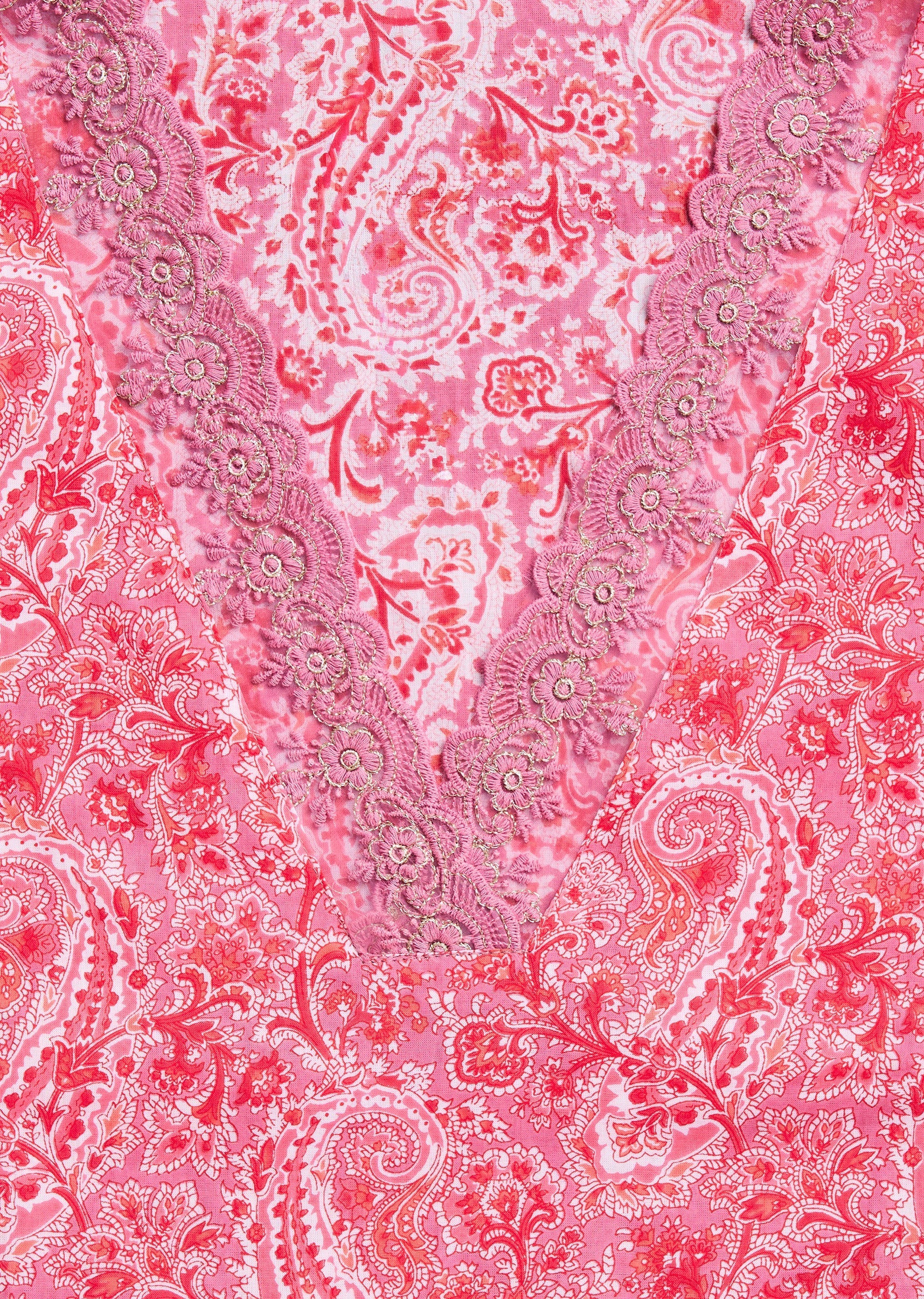 Light Pink Cotton Printed Unstitched Suit Set