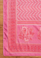 Light Pink Cotton Printed Unstitched Suit Set