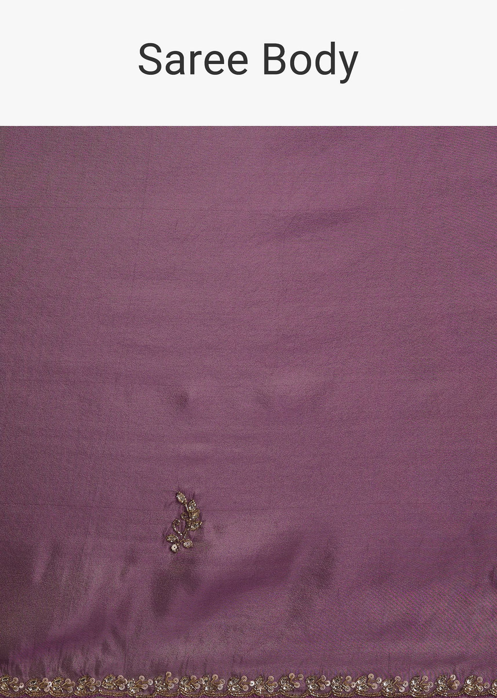 Lilac Tissue Saree With Cutdana Embroidery And Scallop Border