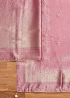 Magenta Tissue Embroidered Unstitched Suit Set