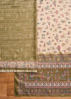 Mehendi Green Cotton Printed Suit Set