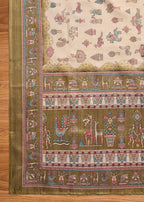 Mehendi Green Cotton Printed Suit Set