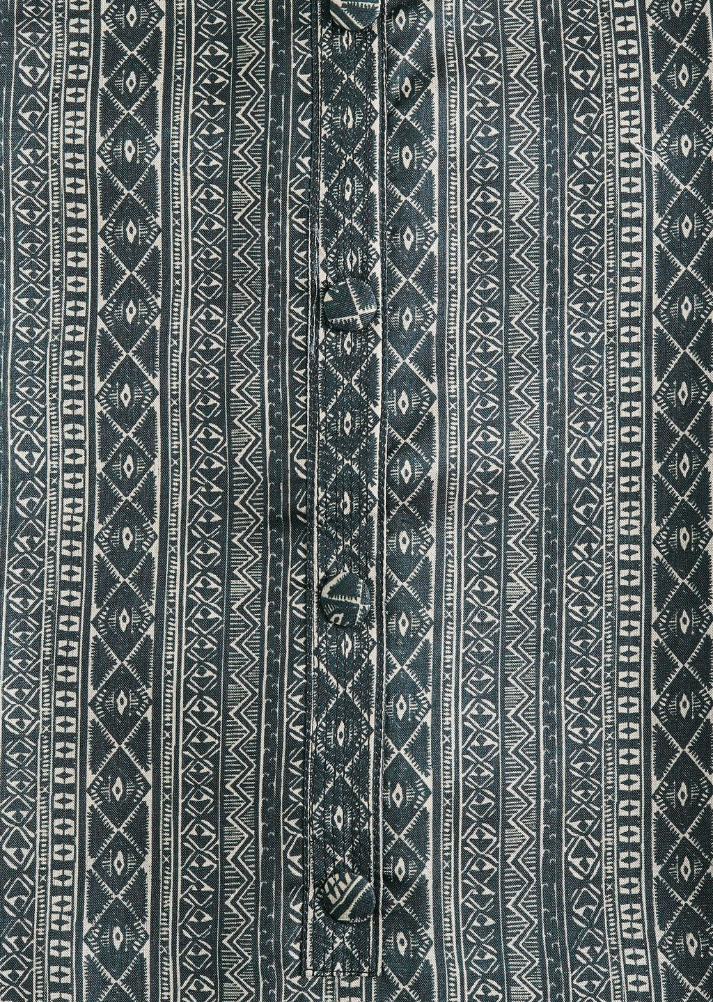 Midnight Black Cotton Printed Unstitched Suit Set