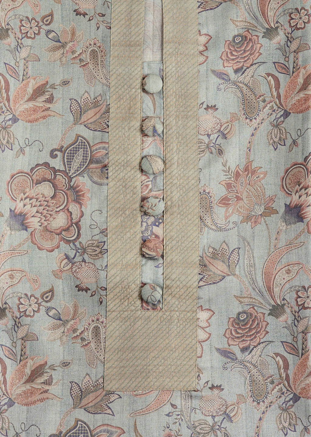 Mint Sea Green Cotton Printed Unstitched Suit Set