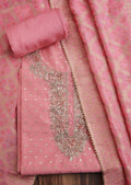 Pink Chanderi Unstitched Suit