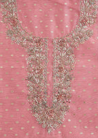 Pink Chanderi Unstitched Suit