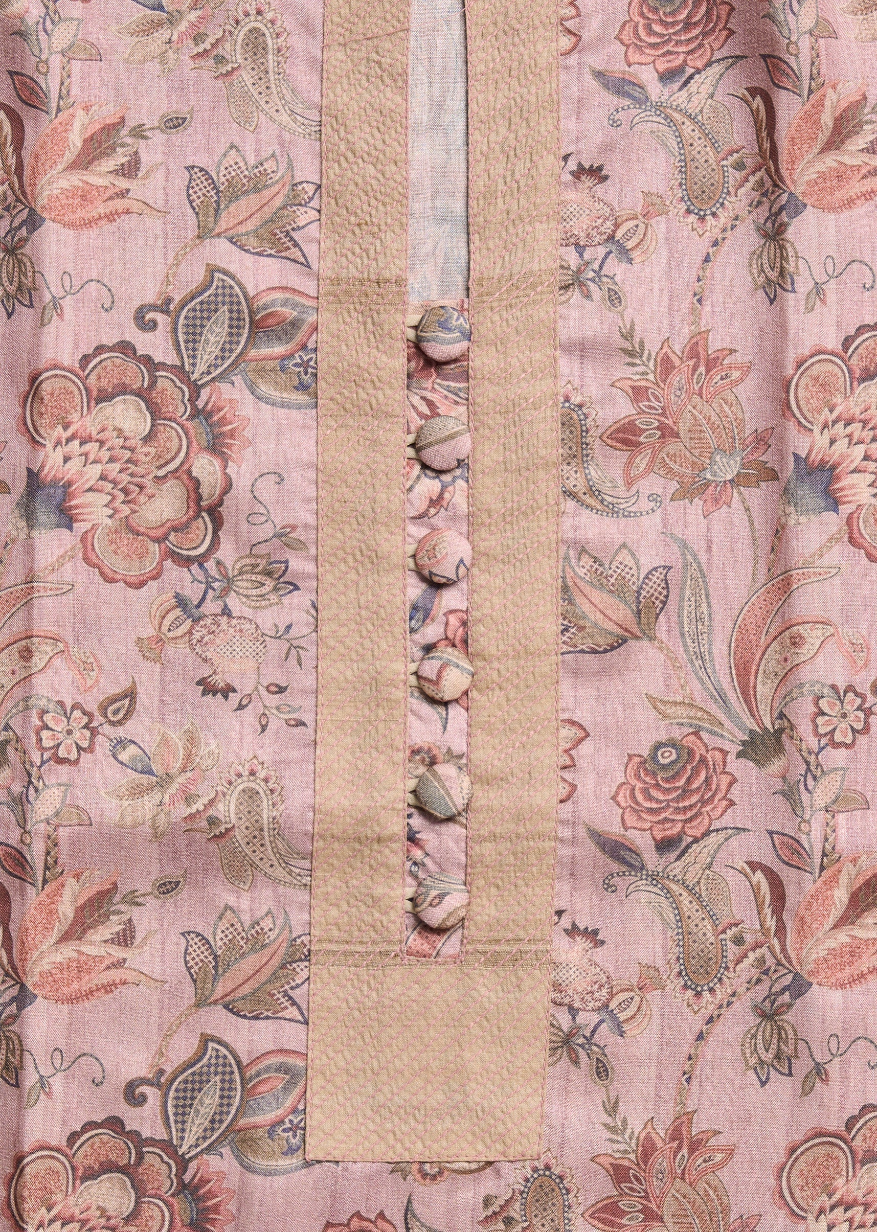 Pink Cotton Printed Unstitched Suit Set